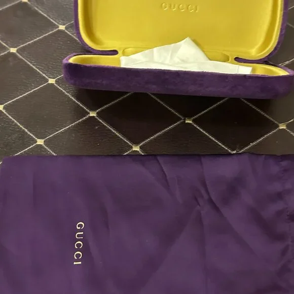 Authentic Gucci GG0005OZ 001 Eyeglass Frames — Black, Navy blue with Red Stripes - Picture 11 of 14